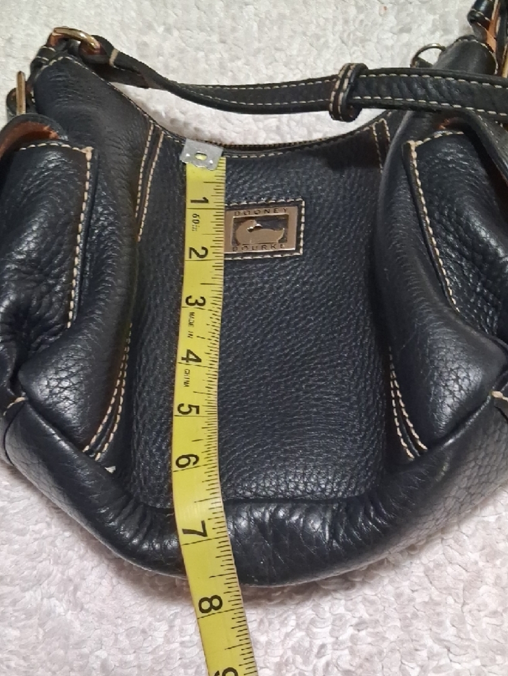 Dooney & Bourke Black Pebbled Leather Shoulder Bag - Picture 9 of 9